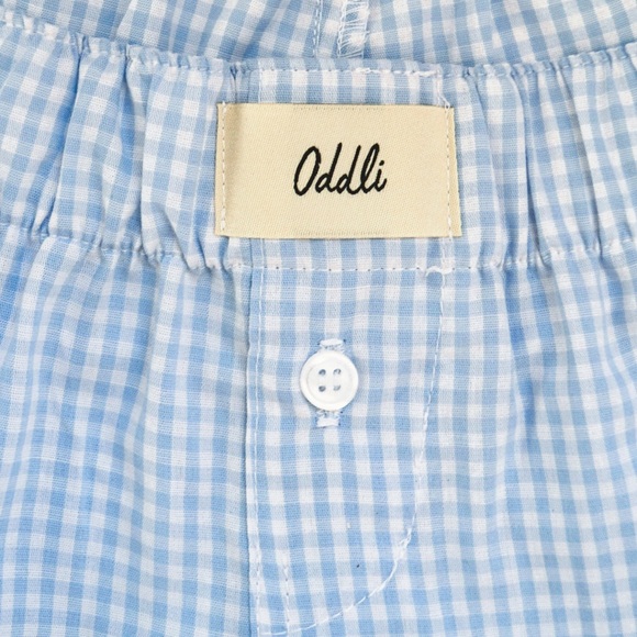 Oddli Micro-boxers in Light Blue Gingham - Picture 2 of 3
